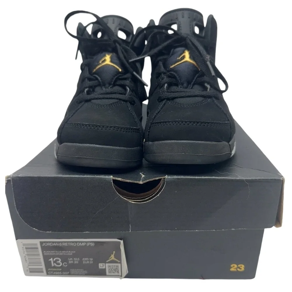 Nike Air Jordan 6 Retro Defining Moments DMP 2020 Size 13C Black Gold CT4965007
